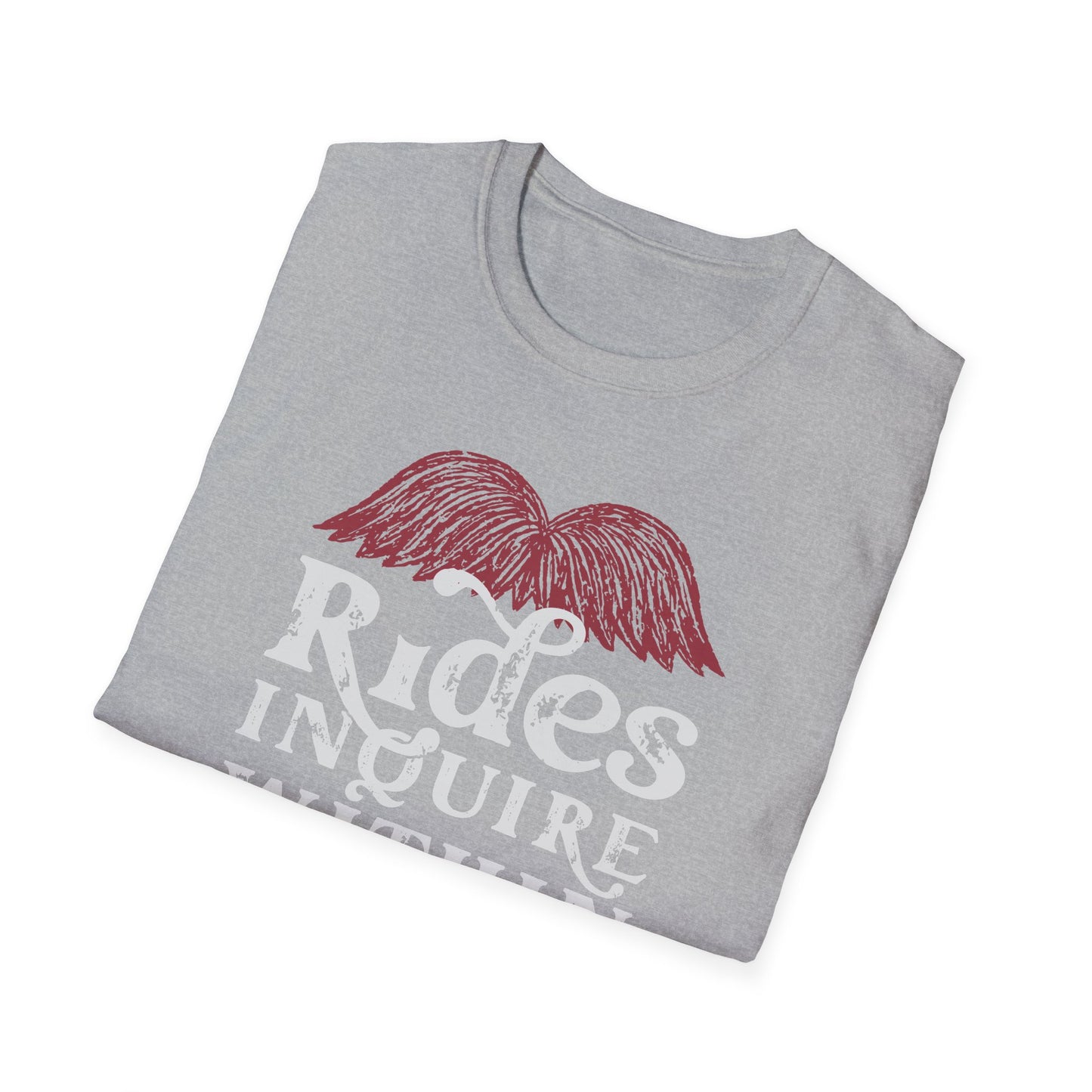 Mustache Rides - Inquire Within Cotton T-Shirt