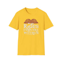 Load image into Gallery viewer, Mustache Rides - Inquire Within Cotton T-Shirt
