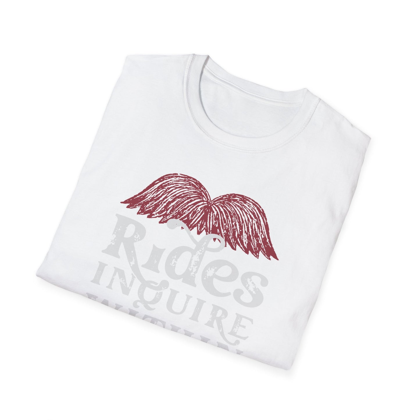 Mustache Rides - Inquire Within Cotton T-Shirt