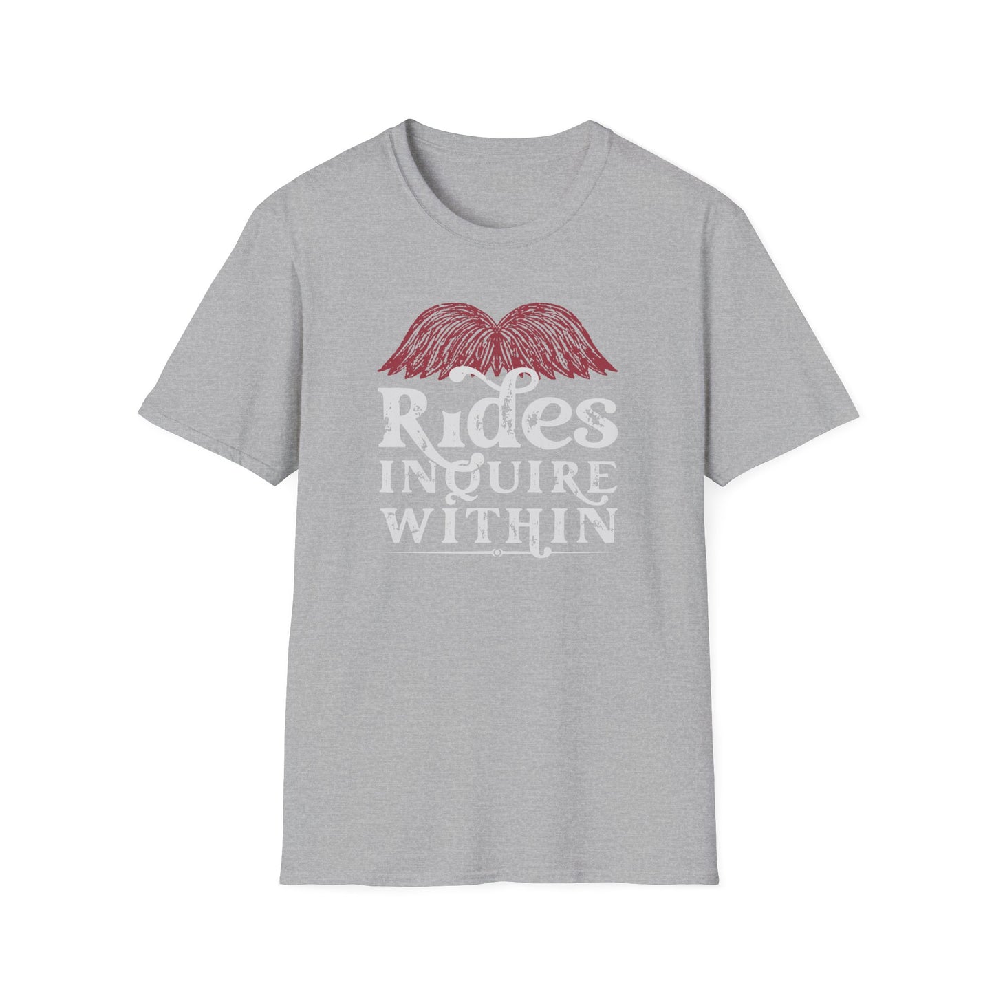 Mustache Rides - Inquire Within Cotton T-Shirt