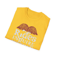 Load image into Gallery viewer, Mustache Rides - Inquire Within Cotton T-Shirt
