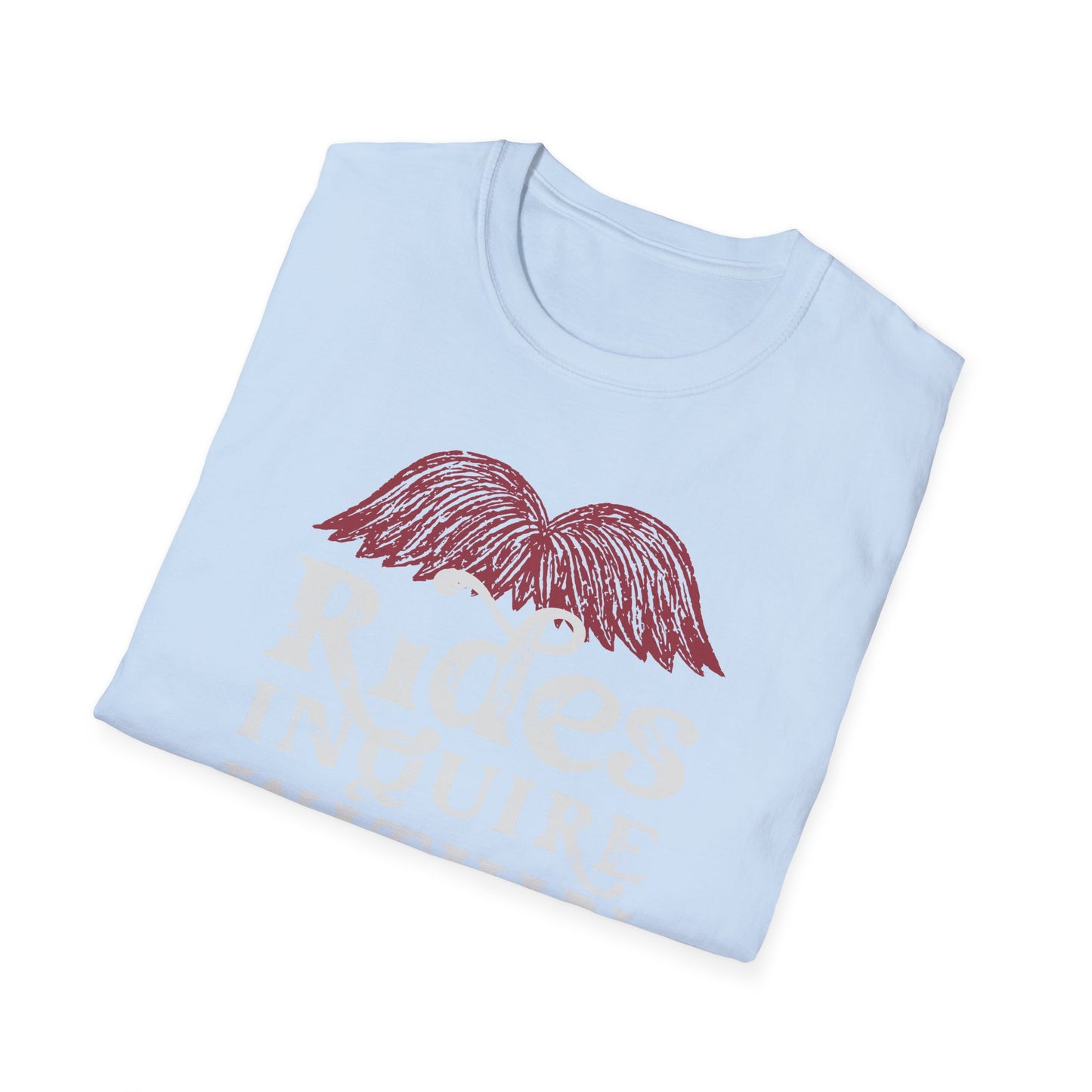 Mustache Rides - Inquire Within Cotton T-Shirt