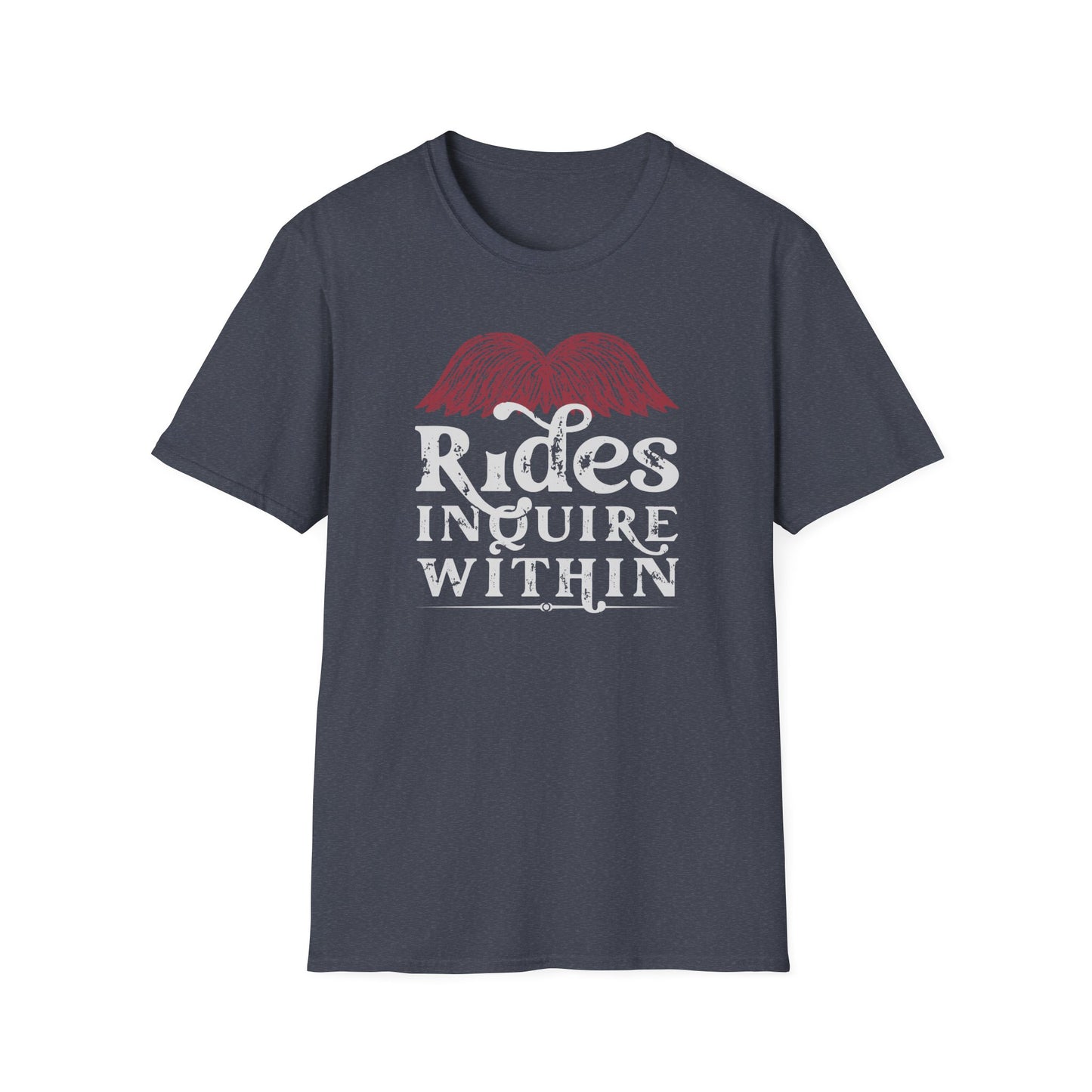 Mustache Rides - Inquire Within Cotton T-Shirt