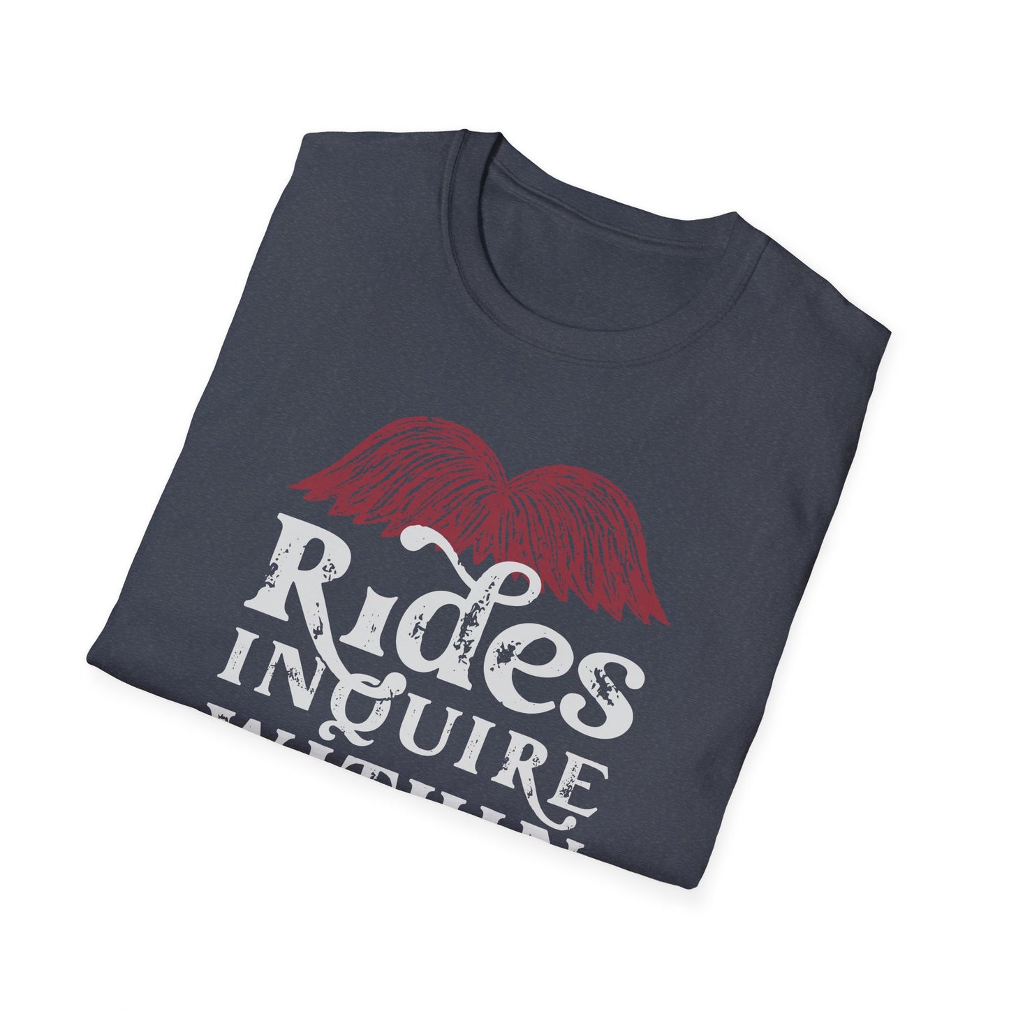 Mustache Rides - Inquire Within Cotton T-Shirt