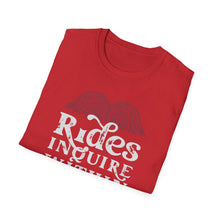 Load image into Gallery viewer, Mustache Rides - Inquire Within Cotton T-Shirt
