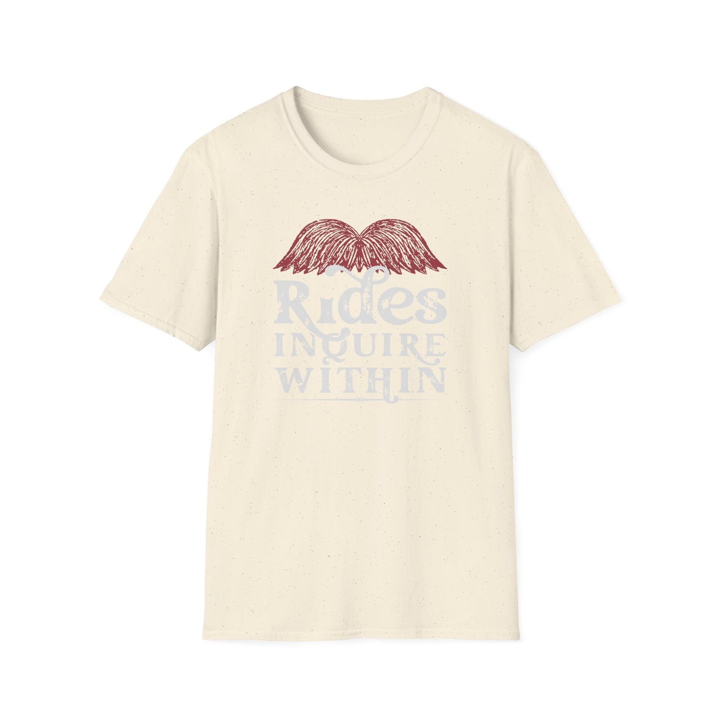 Mustache Rides - Inquire Within Cotton T-Shirt