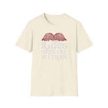 Load image into Gallery viewer, Mustache Rides - Inquire Within Cotton T-Shirt
