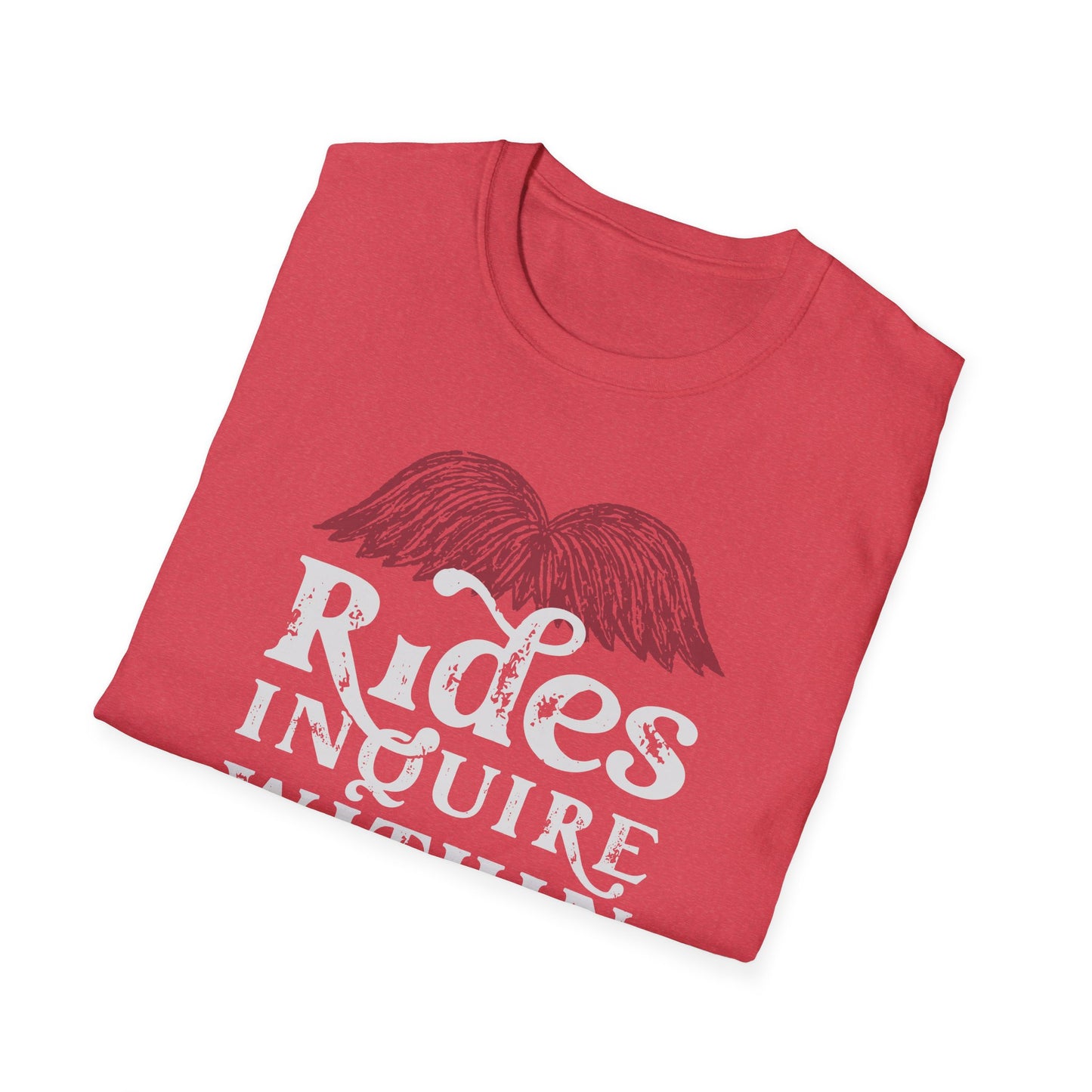 Mustache Rides - Inquire Within Cotton T-Shirt