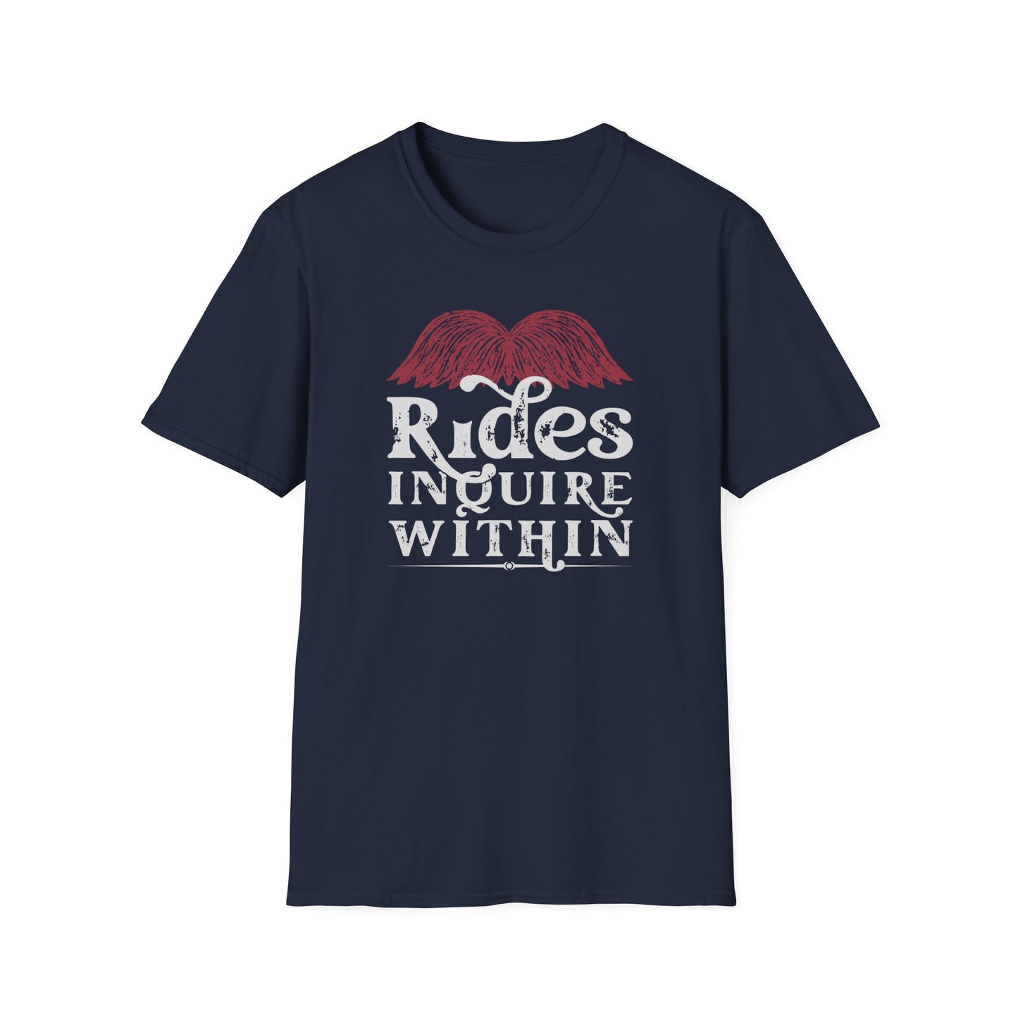 Mustache Rides - Inquire Within Cotton T-Shirt