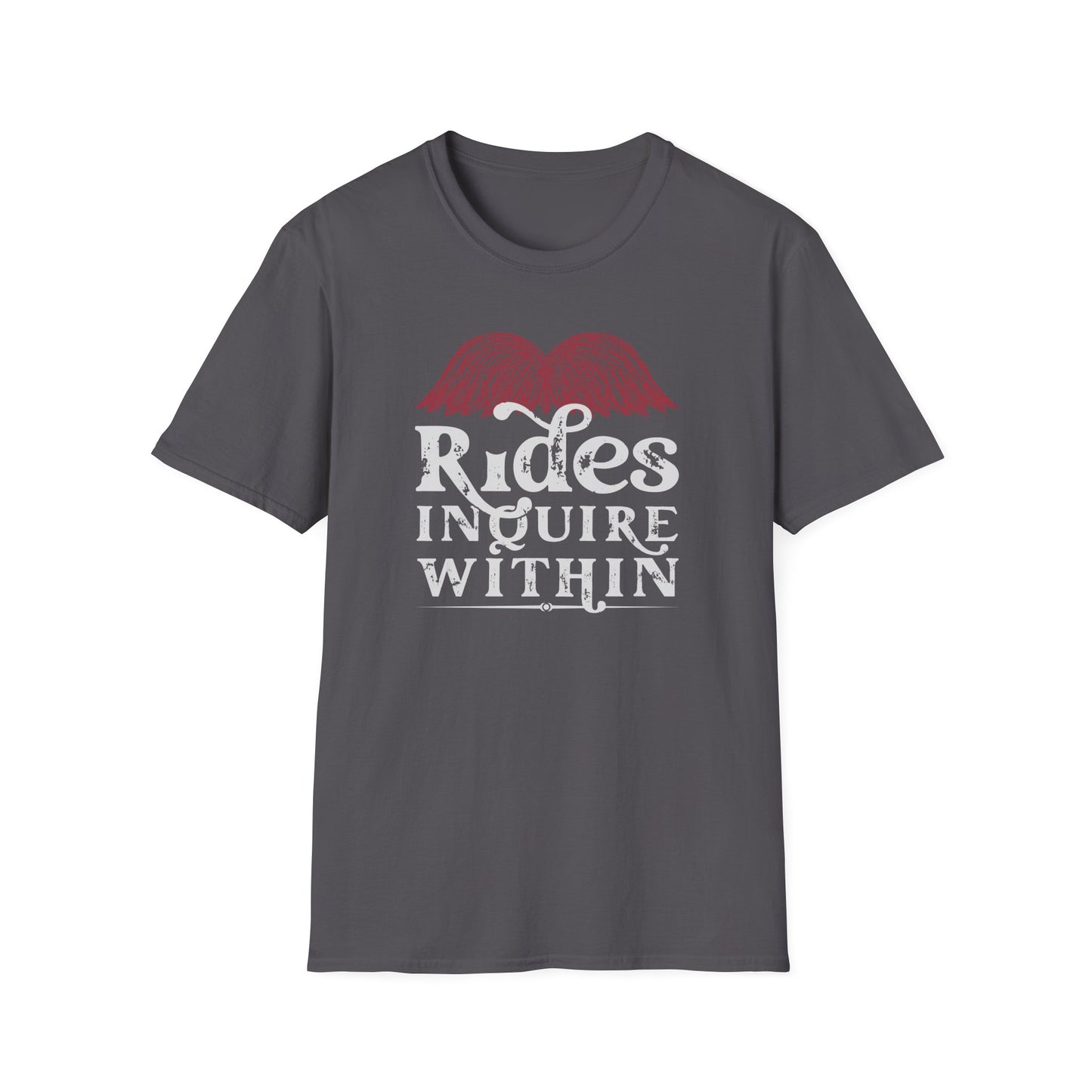 Mustache Rides - Inquire Within Cotton T-Shirt