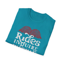 Load image into Gallery viewer, Mustache Rides - Inquire Within Cotton T-Shirt
