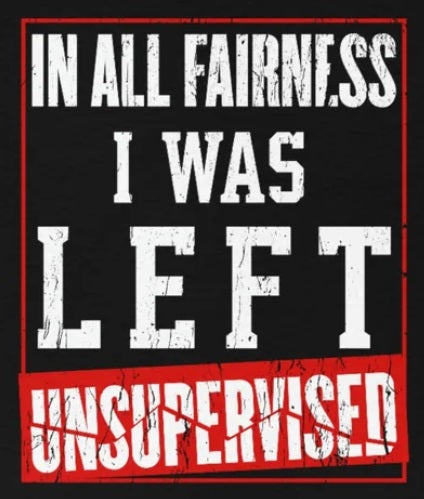 I Was Left Unsupervised - Funny Men's Shirt