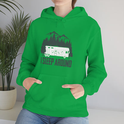 I Sleep Around - Funny Outdoors Hoodie