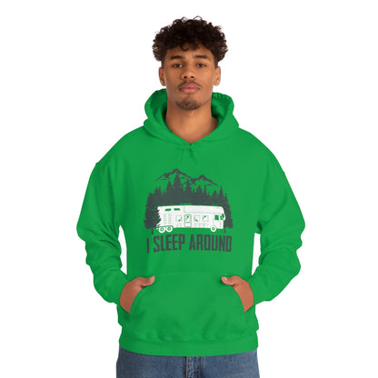 I Sleep Around - Funny Outdoors Hoodie