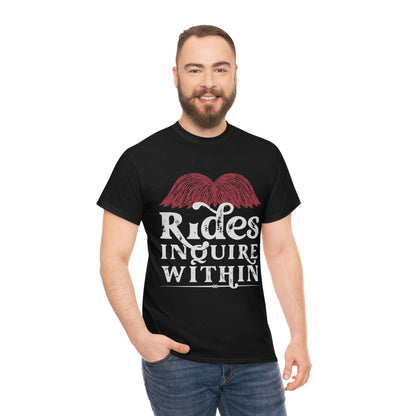 Mustache Rides - Funny Shirt