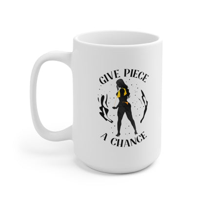 Give Piece A Chance - Funny Coffee Mug